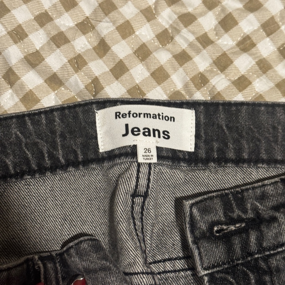 Reformation mid-rise jean shorts